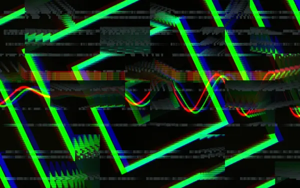 Datamosh glitch — a visual in Deep Trip Visuals: RGB split, broken signal