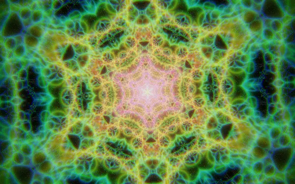 Fractal kaleidoscope — a visual in Deep Trip Visuals: mandala, infinite zoom, crystal flight