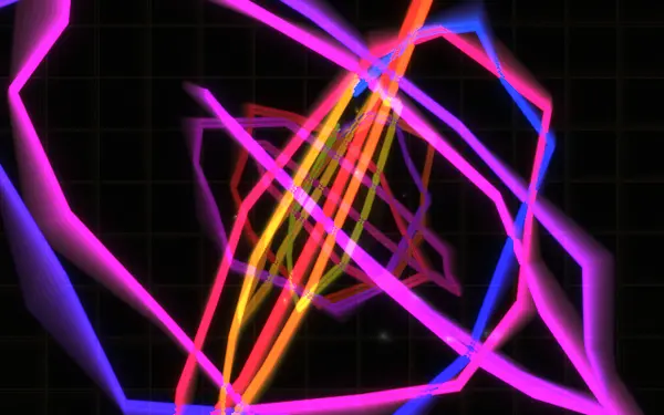 Lissajous scope visualizer in Deep Trip Apophene — 3D trace, phosphor echoes
